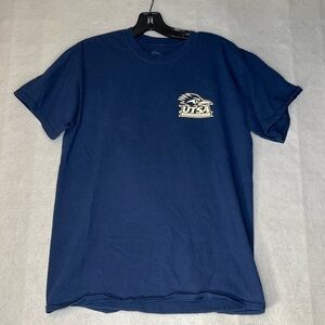 new World Graphic UTSA WomenMedium Tee Shirt Navy Blue Gently Used Fast Shipping
